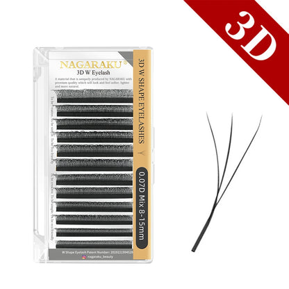 NAGARAKU 3D W Shape Premade Fans Eyelash Extensions - Smarsty
