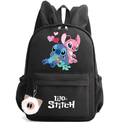HOT Disney Lilo Stitch Backpack for Girl Boy Student Teenager Children Rucksack Women Casual School Bags Kids Birthday Gift Toy - Smarsty