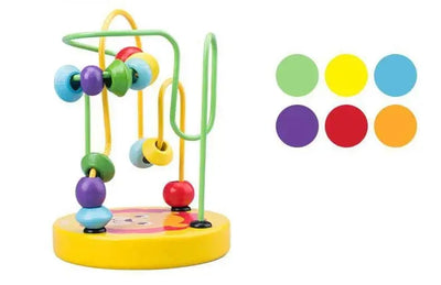 Colorful Wooden Roller Coaster Educational Circle Toy For Preschool Learning Bead Maze Toy Perfect Gift For Young Children - Smarsty