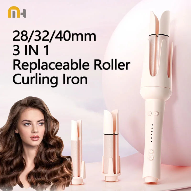 Automatic Hair Curler 32mm Rotating Ceramic Wand - Smarsty