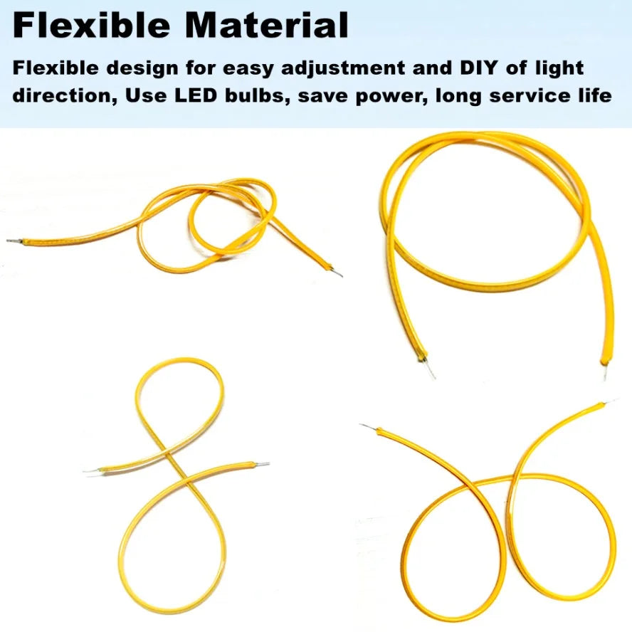 5PCS/Pack 3V LED Same End Filament Flexible Ultra Slim Spiral Bulb Retro Edison Bulb Lamp Parts Diode Lighting Strip Decoration - Smarsty