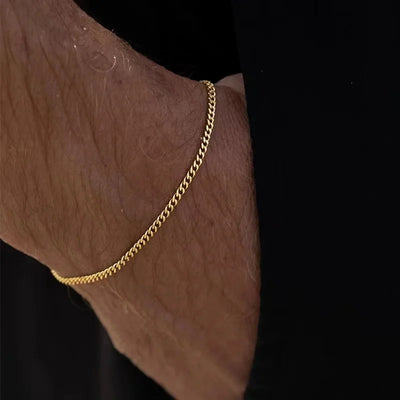 Men's Stainless Steel Cuban Chain Adjustable Bracelet - Smarsty