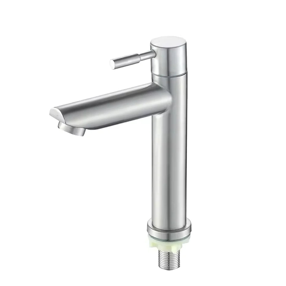 Stainless Steel Single Cold Bathroom Faucet Durable Design - Smarsty