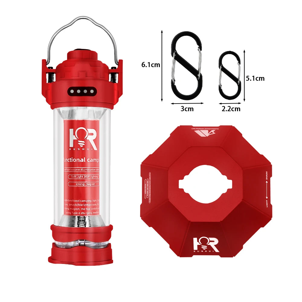 Camping Lamp Portable Tent Lantern Lamp USB Charging Lamps Outdoor Camping Emergency Lamp Flashlight Hiking for CARGO