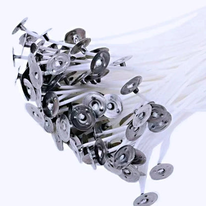 53pcs Candle Wicks Holder Waxed Cotton Candle Wicks Set with Stand Original Smokeless Candle Wicks Soy Oil Wax Core Woven Making - Smarsty