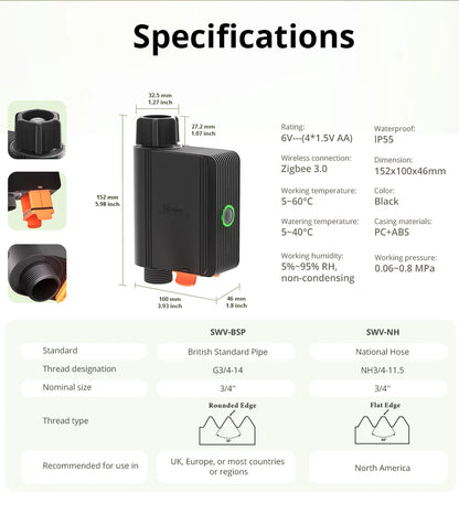 Sonoff Zigbee Smart Water Valve for Automatic Irrigation - Smarsty
