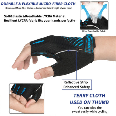 MOREOK Cycling Gloves,Breathable Bicycle Gloves,5MM Gel Pads Non-Slip Mountain Bike Gloves MTB Road Biking Gloves for Men Women by Smarsty