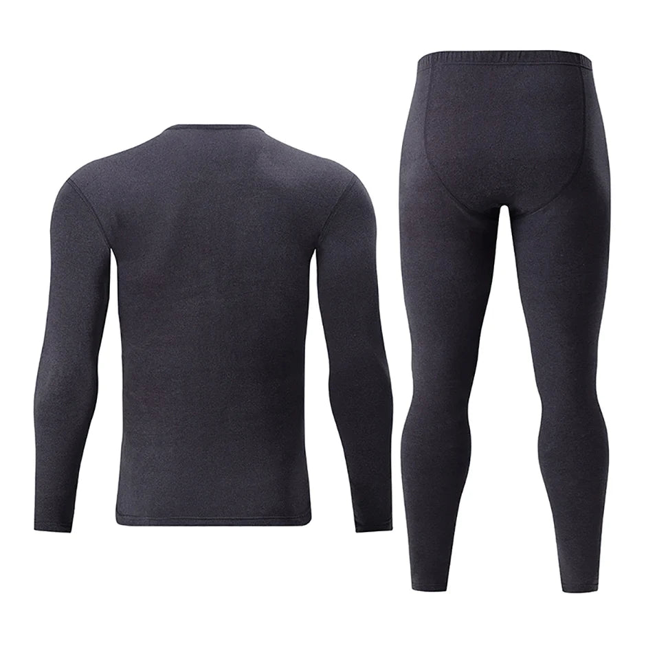 2/4 Pcs Men's Solid Color Simple Autumn And Winter Thermal Underwear Comfortable And Casual Bottoming Underwear Teenagers Pajama - Smarsty