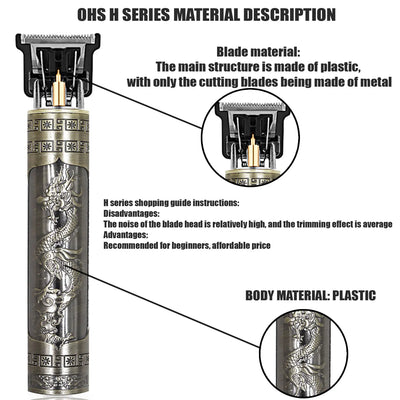 T9 Hair Clipper Repair Beard Shaving Body Hair Trimmer Clippers Electric Machine Men Haircut Machine 0mm Barber Shaver - Smarsty
