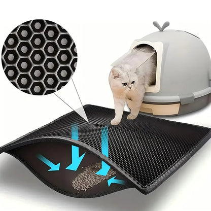 Double Layer Waterproof Cat Litter Mat for Easy Cleaning - Smarsty