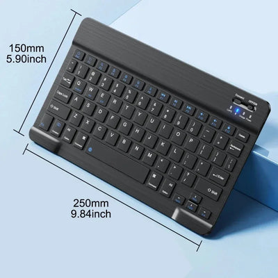 Bluetooth Keyboard For iPad Tablets Portable Wireless Slim - Smarsty