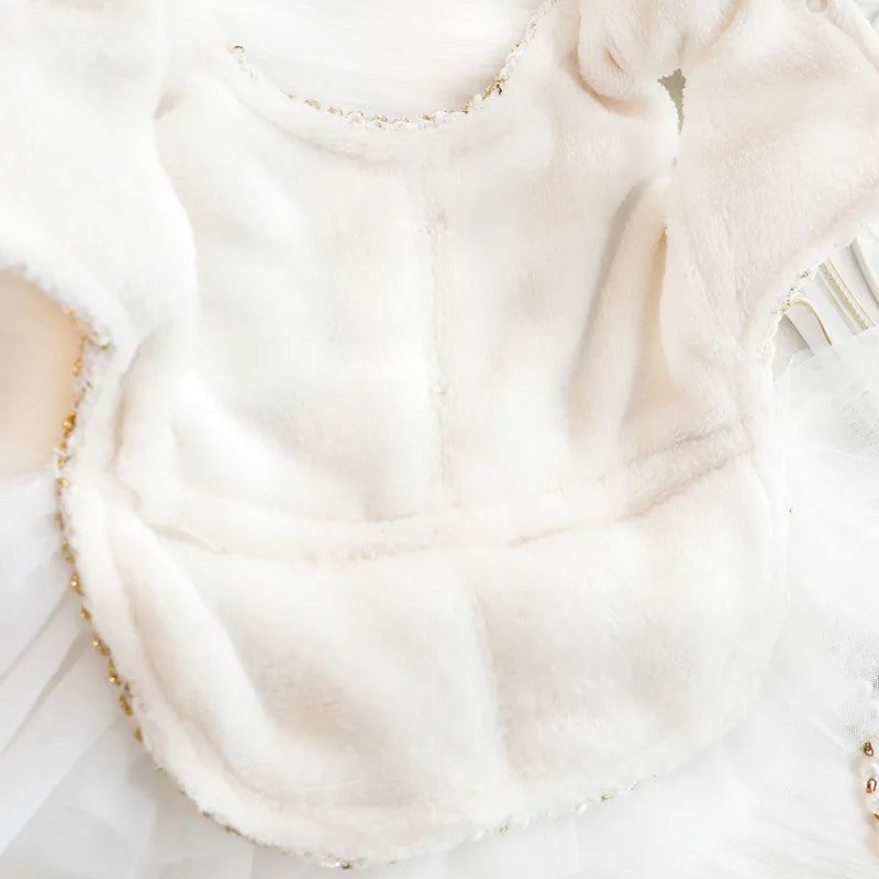 Luxury Cotton Dog Lace Dress with Tutu Skirt - Smarsty