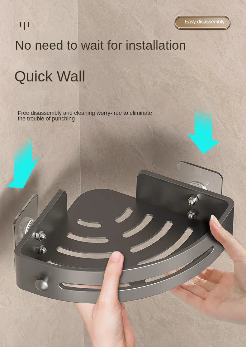2PCS No Drill Bathroom Shelves for Easy Storage - Smarsty