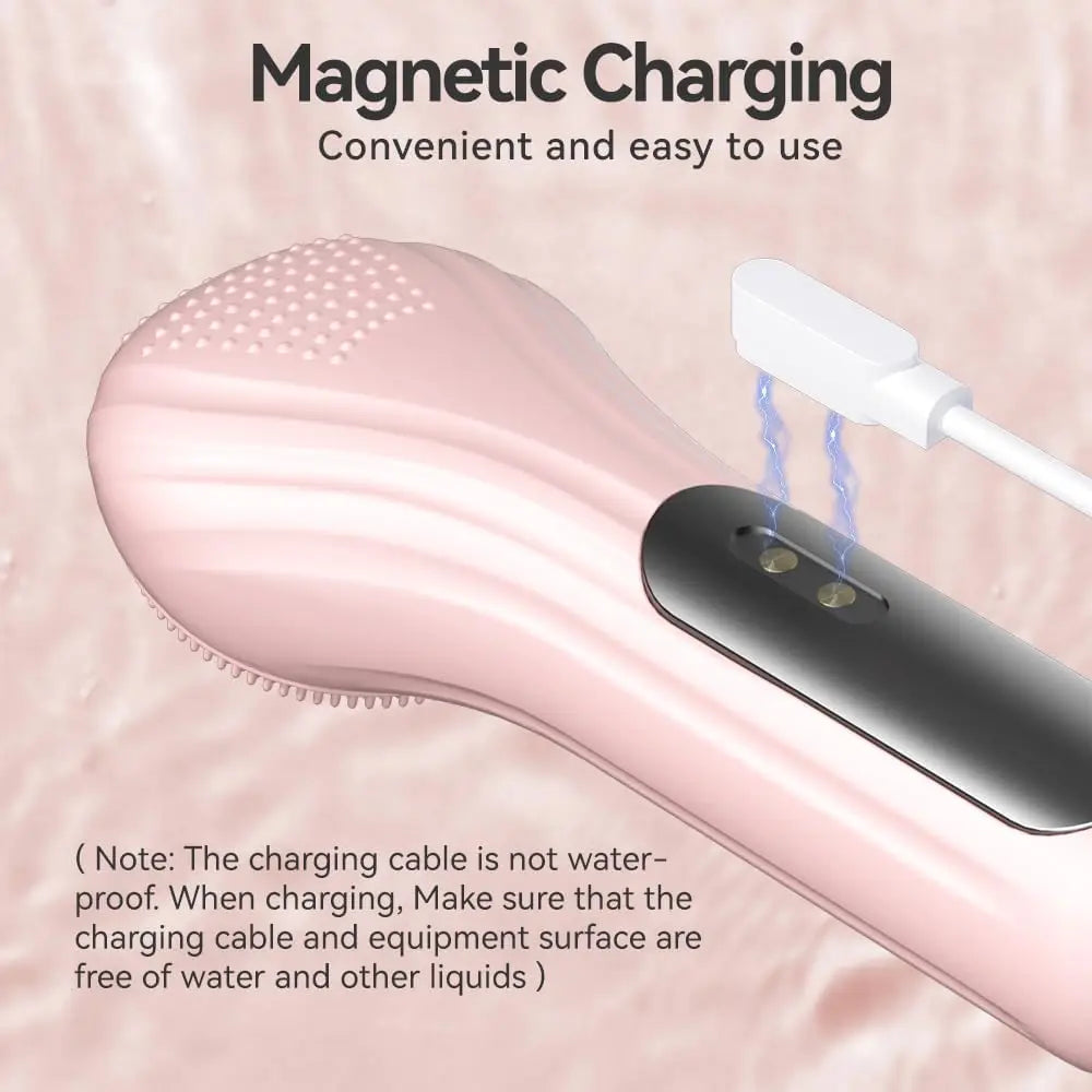 Electric Silicone Face Scrubber with Heating Vibration - Smarsty