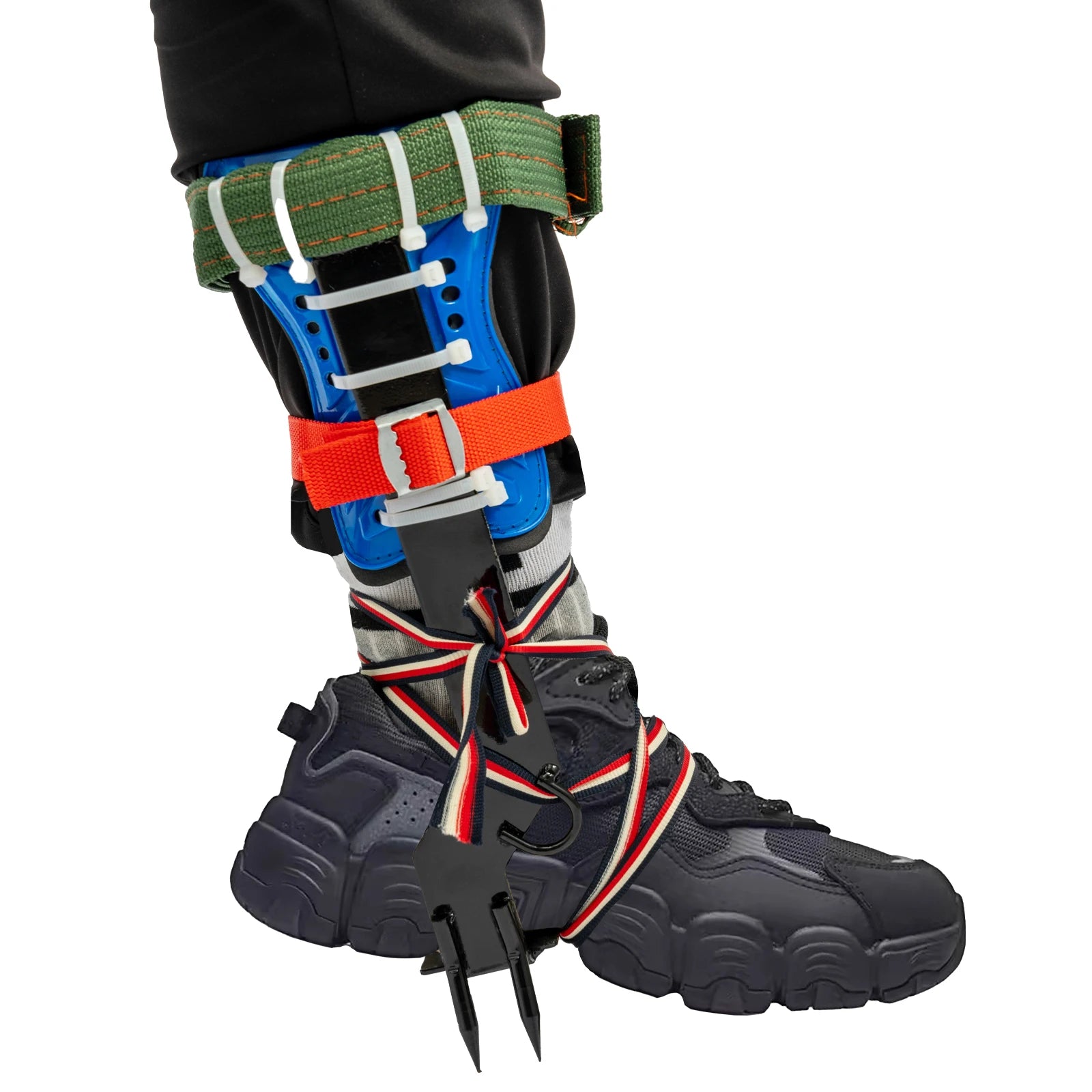 Tree Climbing Spikes Kit w/Safety Harness Gloves Double Teeth Tree Climbing Gear Climber Arborist Aider Tool