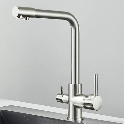 Black Grey Water Filter Kitchen Faucet with 360 Degree Rotation - Smarsty