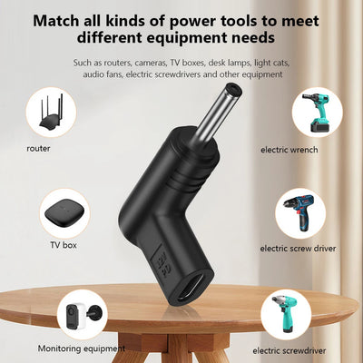 12V Power Connector PVC Type C To DC Jack Plug Charging Adapter Multifunctional Type C USB-C To DC Power Adapter for Power Tools
