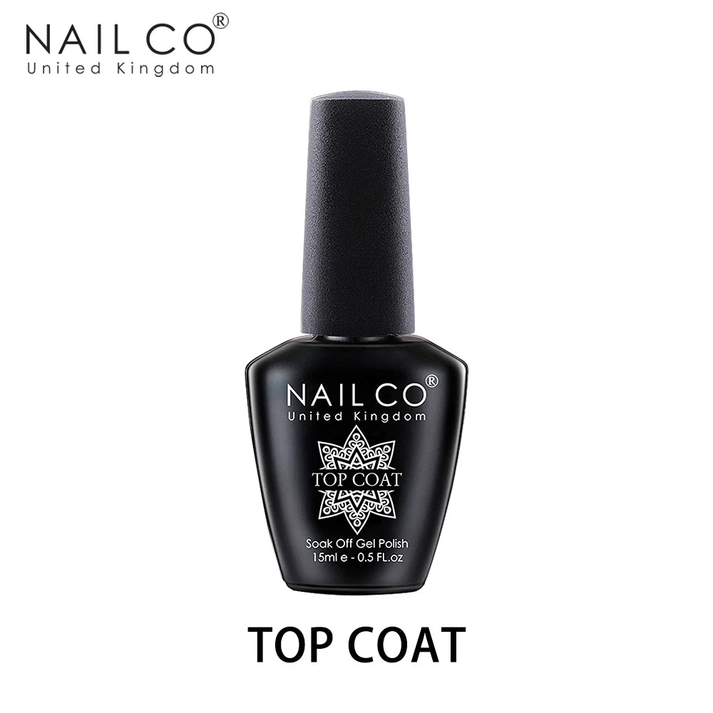 NAILCO 15ml Gel Top Coat and Base Coat for Long-Lasting Shine - Smarsty