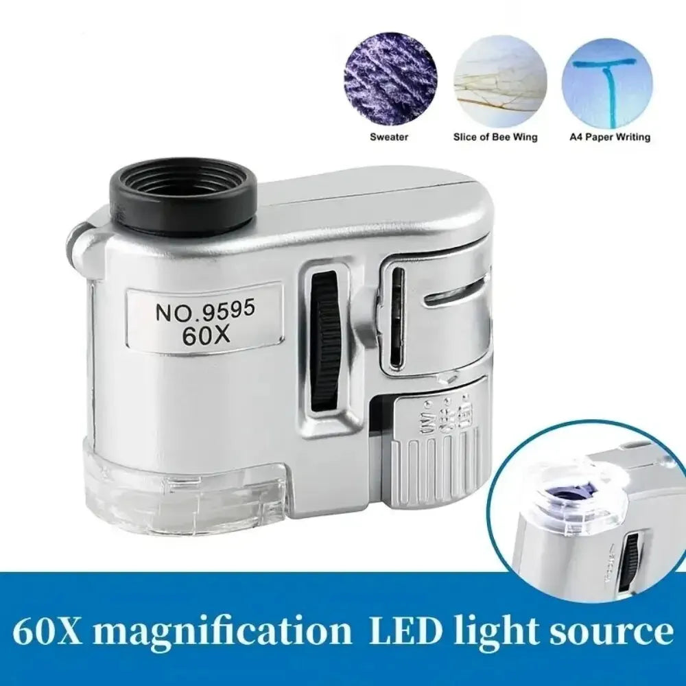 60X Handheld Magnifying Glass With LED Light - Smarsty