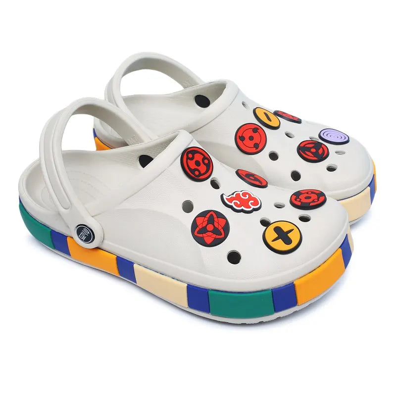 12/27pcs MINISO Japanese anime Shoes Charms PVC Shoe Accessories DIY Shoe Buckle Clogs Sandal Decoration For Kids X-mas Gifts