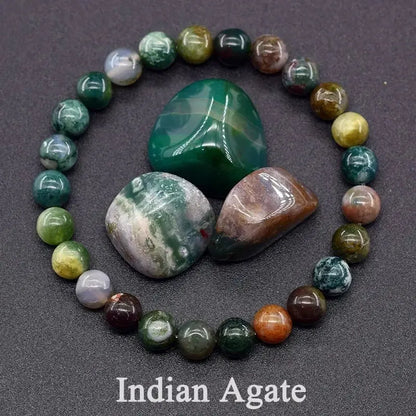 8MM Natural Epidote Zoisite Bead Bracelet for Healing - Smarsty