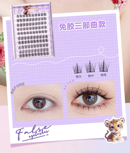 Miaojie No-Glue False Eyelashes for Easy Application - Smarsty