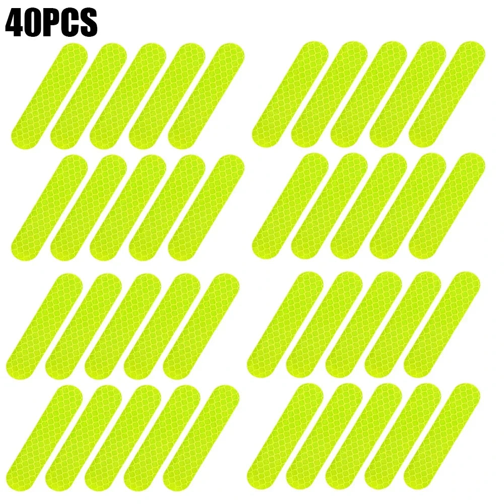 80-10PCS Helmet Safety Warning Reflective Stickers Strip Waterproof High Visibility Reflector Tape For Night Riding Walking Car by Smarsty