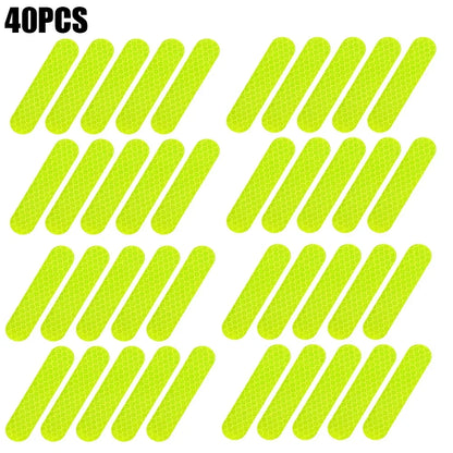 80-10PCS Helmet Safety Warning Reflective Stickers Strip Waterproof High Visibility Reflector Tape For Night Riding Walking Car by Smarsty
