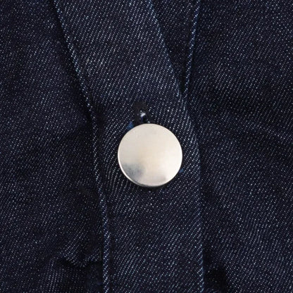 2025 traf Spring New 1975 series denim MIDI dress with lapel side zipper fashion wrinkle waist slim elegant dress - Smarsty