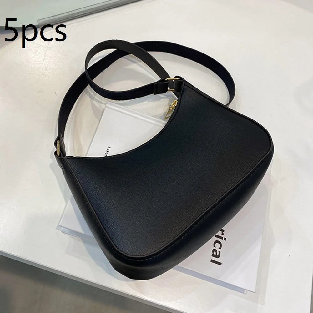 Retro PU Leather Shoulder Bag For Women Hobo Style Classic - Smarsty