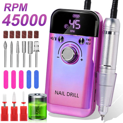 Professional 45000RPM Electric Nail Drill for Manicure - Smarsty