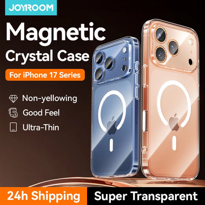 Magnetic Clear iPhone 17, 17 Pro and Pro Max Case Anti Yellowing - Smarsty