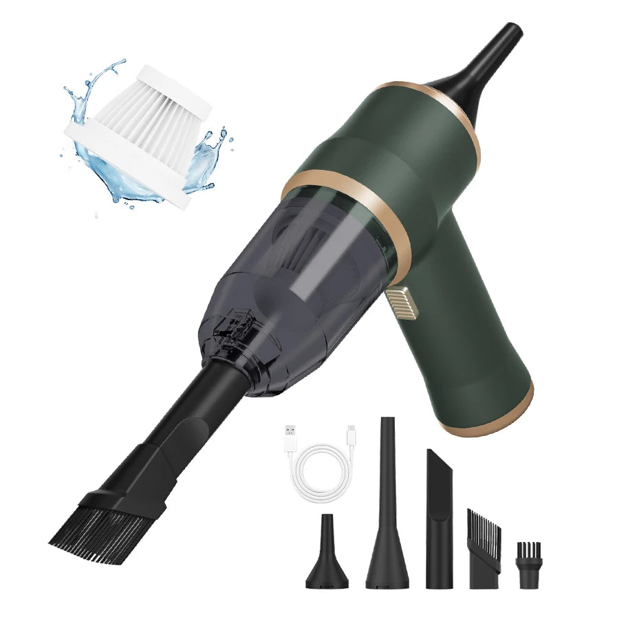 High Power Car Blower Vacuum, 2-in-1 Strong Suction & Blowing, Portable for Auto/Home Cleaning, Dust Removal from Seat/Mat/Trunk - Smarsty
