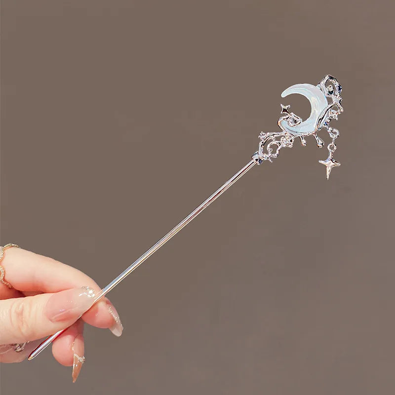Romantic Moonstone Star Hair Stick for Trendy Girls - Smarsty