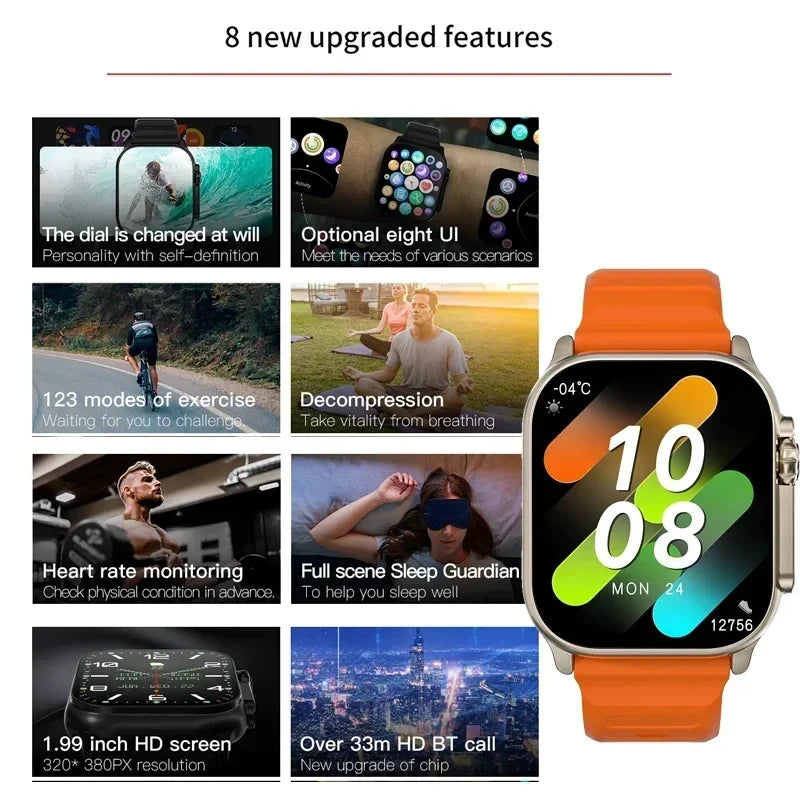 LAXASFIT T900 Ultra Smartwatch with Heart Rate Monitor - Smarsty