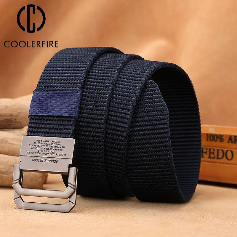 Men Tactical Nylon Canvas Belt Durable Military Strap - Smarsty