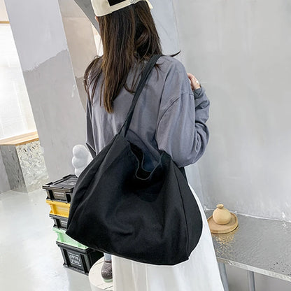 Large Capacity Canvas Shopper Tote Reusable For Women - Smarsty