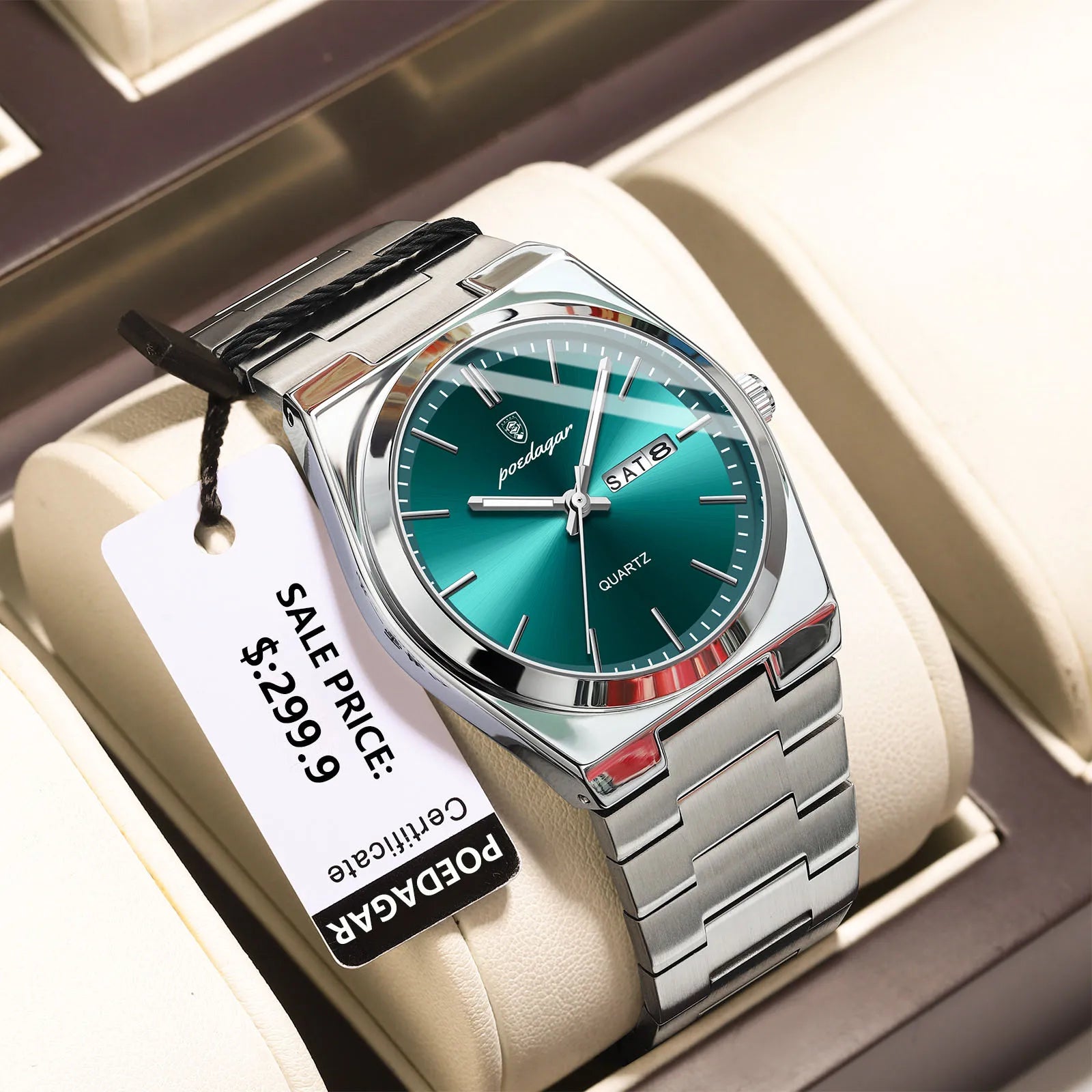 POEDAGAR Waterproof Luminous Men's Quartz Watch - Smarsty