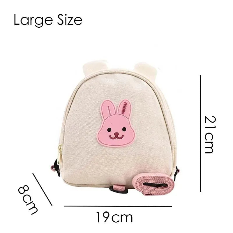 Canvas Baby Backpack Anti Lost Kids School Bag Bear Travel - Smarsty