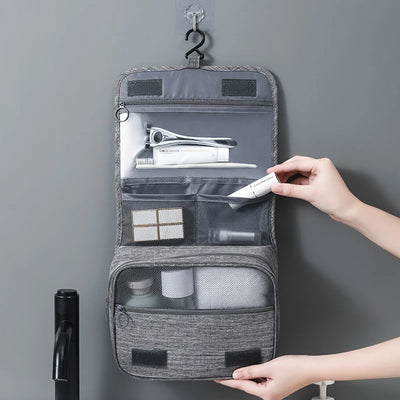 Oxford Fabric Men Business Portable Storage Bag Toiletries Organizer Women Cosmetic Bag Waterproof Hanging Travel Wash Pouch - Smarsty