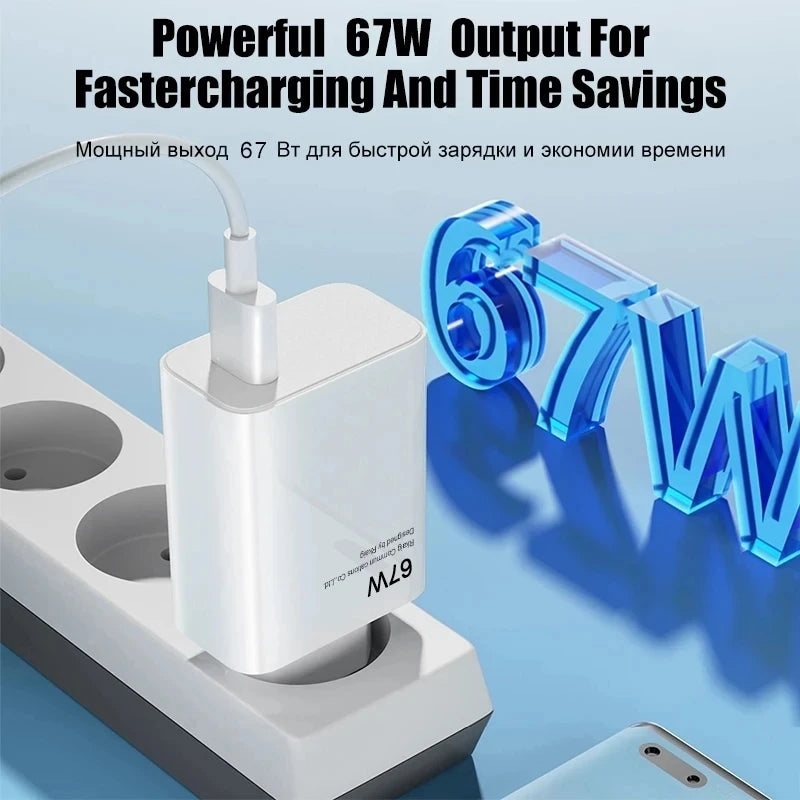 GaN Based 67W Fast TypeC Charger Cable Quick Charge - Smarsty