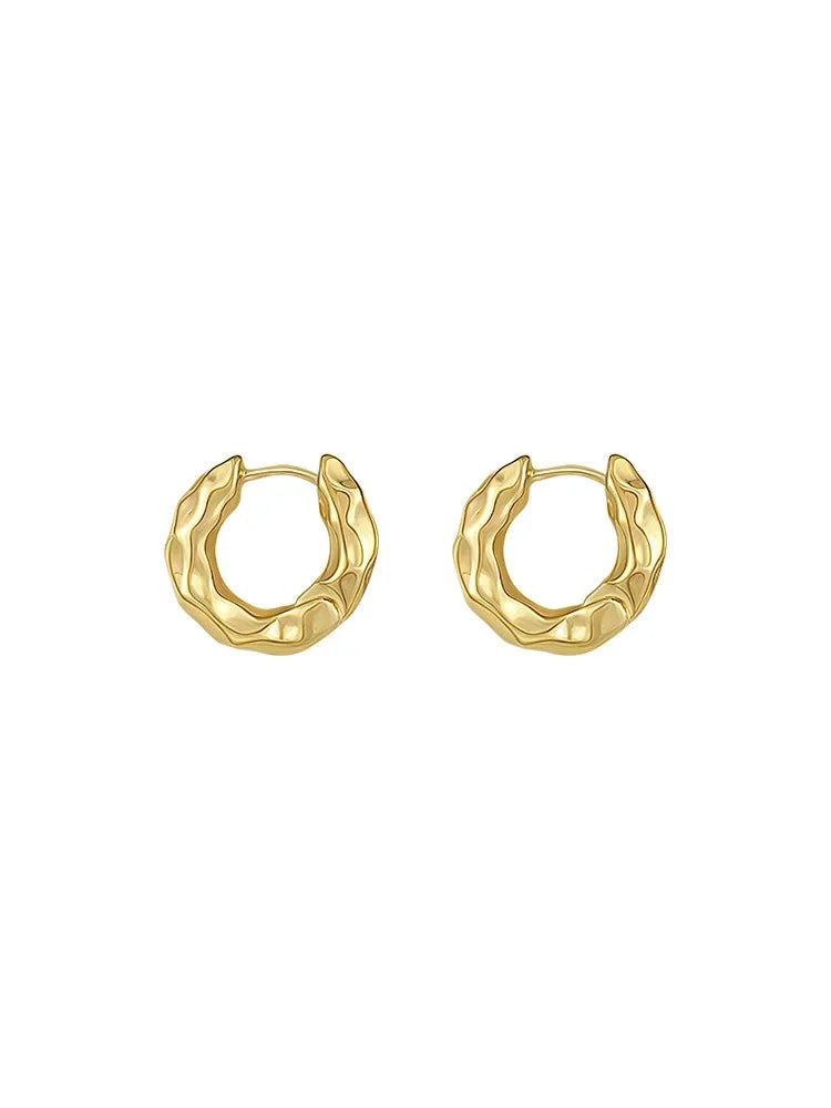 925 Sterling Silver Hoop Earrings Lightweight Trendy - Smarsty