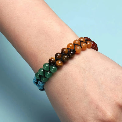 Chakra Treatment Crystal Bracelet Yoga Stone Adjustable Beads Bracelet Meditation Relaxation Anxiety Women's Bracele - Smarsty