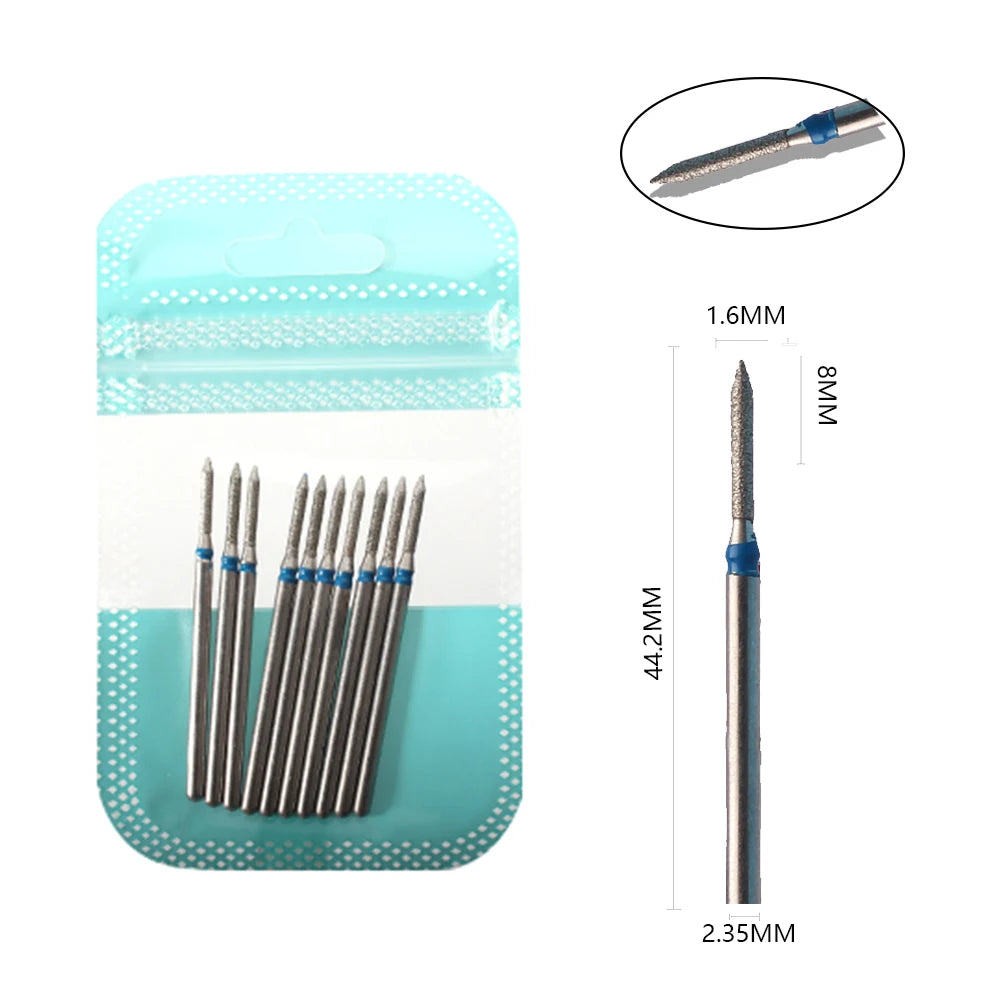10 Piece Diamond Nail Drill Bit Set for Perfect Manicures - Smarsty