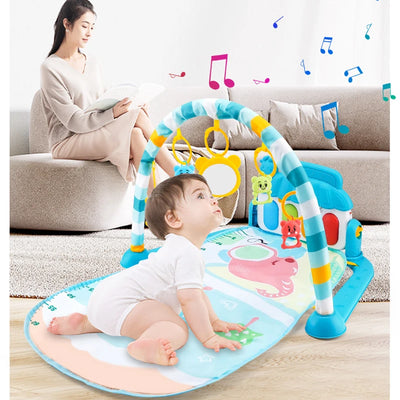 Musical Baby Activity Gym Rack Play Mat Kid Rug Puzzle Mat Carpet Piano Keyboard Infant Playmat Crawling Game Pad Baby Toy Gift by Smarsty