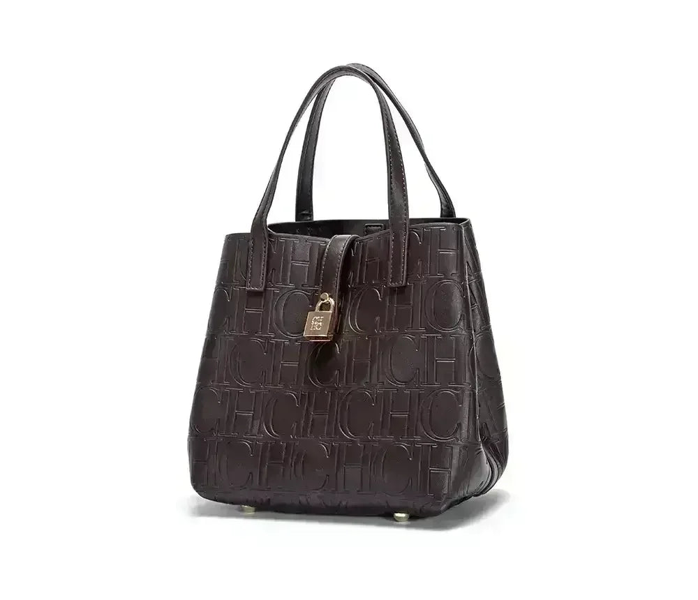 Large Capacity Handbag With Lock Design Luxury Crossbody - Smarsty