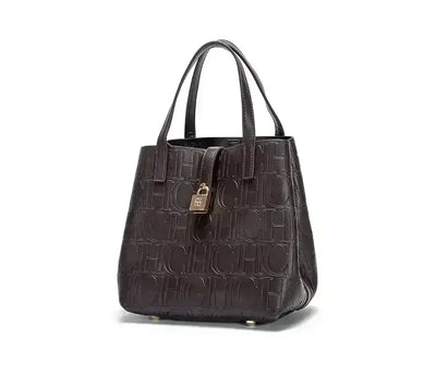 Large Capacity Handbag With Lock Design Luxury Crossbody - Smarsty