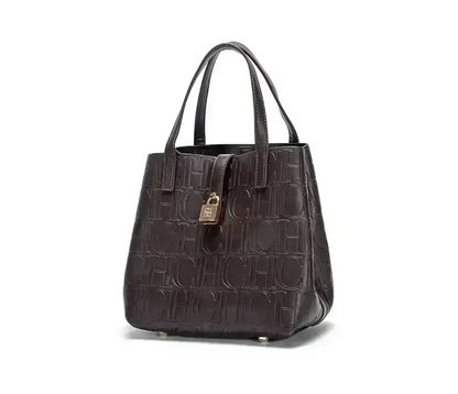 Large Capacity Handbag With Lock Design Luxury Crossbody - Smarsty