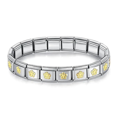 Italian Charm Stainless Steel Elastic Link Bracelet - Smarsty