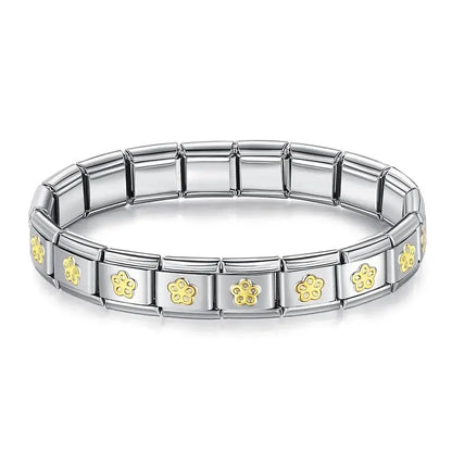 Italian Charm Stainless Steel Elastic Link Bracelet - Smarsty